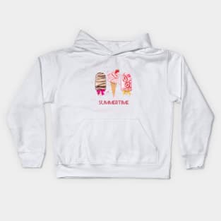 Summertime ice creams Kids Hoodie